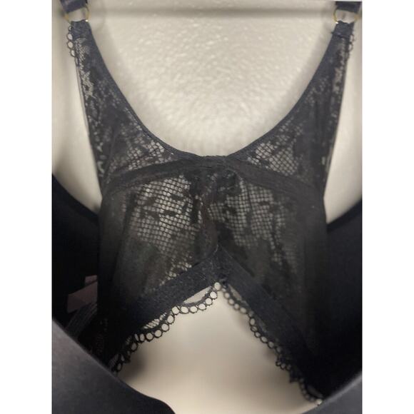 Victoria’s Secret 38 DDD Uplift Demi black Front Closure Lace Bra - Picture 5 of 9